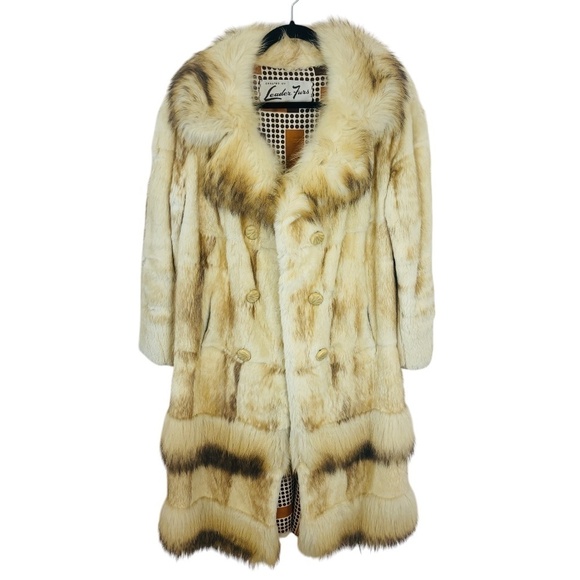 Vintage Leader Furs Fox fur 1970's Genuine Fur Coat Winter Coat SZ medium - Picture 2 of 9